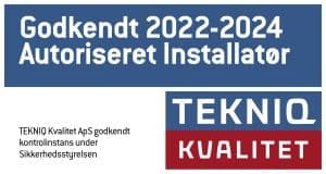 Ikon af godkendt Tekniq kvalitet 2022 til 2024 autoriseret installatør